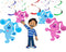 Hanging Swirls Blue Clue Dogs – 10 Pcs Ceiling Decorations, Blue, Magenta & Josh Characters