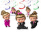 Girl Hanging Swirl Decorations Boss – 10 Pcs