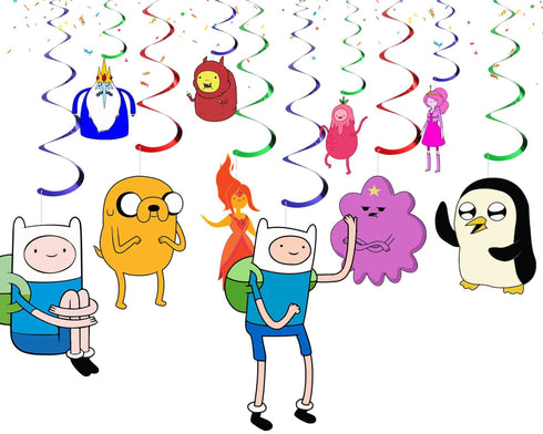 Hanging Swirl Decorations Adventure - 10 Character Cutouts