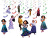 Hanging Swirl Decorations Mexican Girl – 10 Pcs Ceiling Swirls Mexican Cartoon
