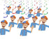 Hanging Swirl Decorations Blipo – 10 Pack Ceiling Party Swirls, Kids Birthday Cartoon Decorations
