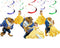 Hanging Swirl Decorations Beauty Beast – 10 Pcs Princess Belle & Beast Ceiling Swirls