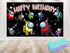 Party Backdrop Among - 5x3 FT and 7x5 FT for Birthdays and Celebrations