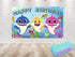Cartoon Birthday Backdrop Shark - 5x3 FT and 7x5 FT Party Decoration