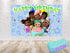 Afro Birthday Backdrop Baby Melon – 5x3 FT and 7x5 FT Party Banner, African American Baby Melon Theme, JJ Family Backdrop
