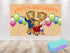 Family Birthday Backdrop Banner Little Tiger , 5x3 FT and 7x5 FT, Kids Birthday Decoration