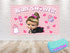 Girl Cartoon The Boss Shower Backdrop - 5x3 FT and 7x5 FT Pink Party Decoration