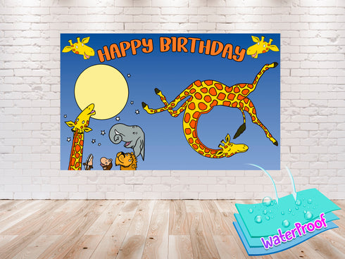 Giraffes Can't Dance Birthday Backdrop – 5x3 ft and 7x5 ft Jungle Party Decoration
