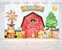 Peek-a-Moo! Farm Baby Shower and Birthday Backdrop 5x3 FT - Cute Farm Animals Party