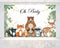 Oh Baby! Woodland Baby Shower Backdrop 5x3 FT - Forest Animal Party Decor