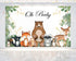 Oh Baby! Woodland Baby Shower Backdrop 5x3 FT - Forest Animal Party Decor