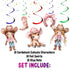 10 Pcs Pink Cowgirl Party Streamers/Swirls - Perfect for Rustic Chic Baby Showers & Birthday Celebrations