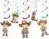 10 Pcs Rustic Cowboy Theme Streamers - Perfect Decor for Wild West Baby Showers & Birthday Parties