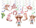 10 Pcs Pink Cowgirl Party Streamers/Swirls - Perfect for Rustic Chic Baby Showers & Birthday Celebrations
