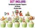 Mexico-Themed Cupcake Toppers - Set of 10 | Fiesta Party Decorations | Mexican Culture Toppers