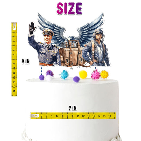 Aviation Theme Cake Topper