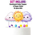 Sun, Clouds, and Moon Cake Topper