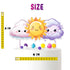 Sun, Clouds, and Moon Cake Topper